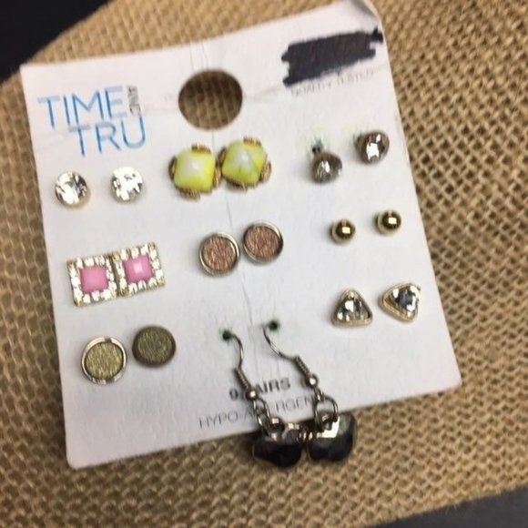 Time and Tru Jewelry Time And Tru Earrings Lot Nine Pairs Mini